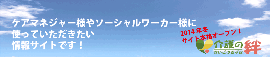 ケアマネジャー様・ソーシャルワーカー様に使って頂きたいサイトです